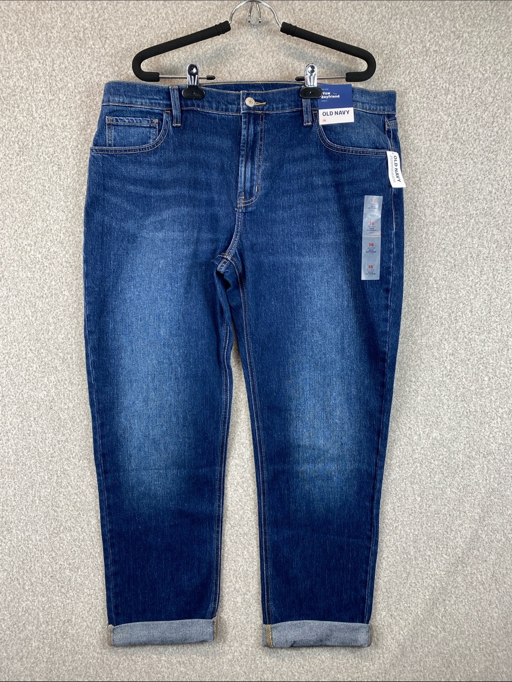 Old Navy Wow Boyfriend Jeans Size 16 mid rise Stretchy Relaxed Basics